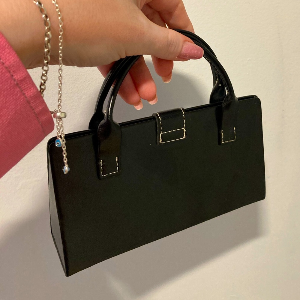 Teeny Tiny Miniature Statement Handbag Black
